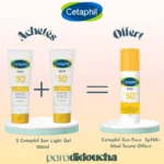 2 Cetaphil Sun Light Gel 100ml = Sun Face Teinté Offert