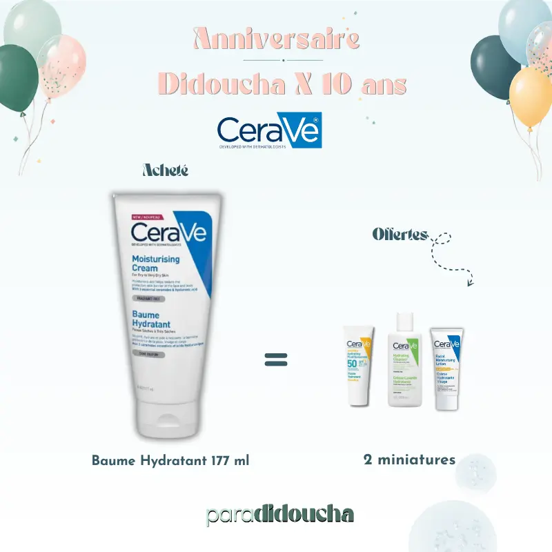 CeraVe Baume Hydratant +2 miniatures Offertes