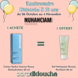 Nuhanciam Crème Hydra Intense 50ml + Gel Nettoyant Dermo-Purifiant 50ml Offert – Image 1