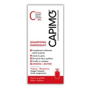 Capimoz Shampooing Anti-Chute 250 ml – Soin Capillaire N°1 pour Fortifier Rapide et Freiner la Perte de Cheveux