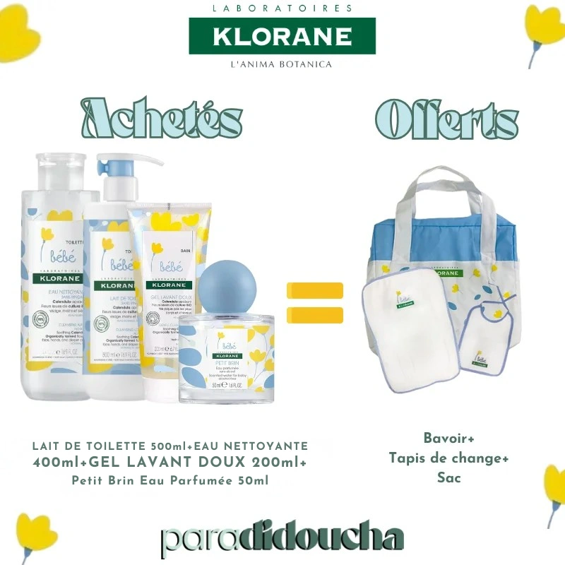 Pack Klorane Bébé Incontournable – Soins Doux et Naturels pour la Peau Délicate de Votre Enfant
