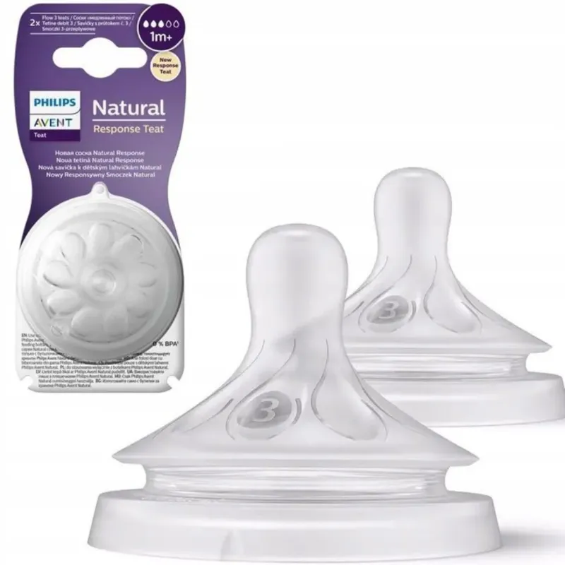 AVENT 2 Tétines Natural - 1M+ / 2T | SCY963/02