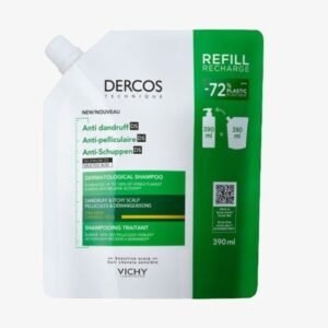 Vichy Dercos Shampooing anti-pelliculaire éco-recharge cheveux secs 390ml – Image 1
