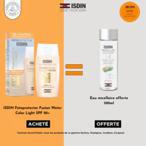 ISDIN Fotoprotector  Fusion Water Color Light SPF 50+ (Eau micellaire offerte 100ml) – Image 1
