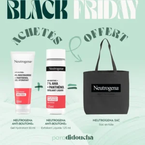 Neutrogena Anti-Boutons Gel Hydratant 50 ml Exfoliant Liquide 125ml Sac OFFERT