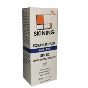 Skining Écran Invisible Hydratant SPF 50+ pour peaux sèches 50ml – Crème solaire hydratante