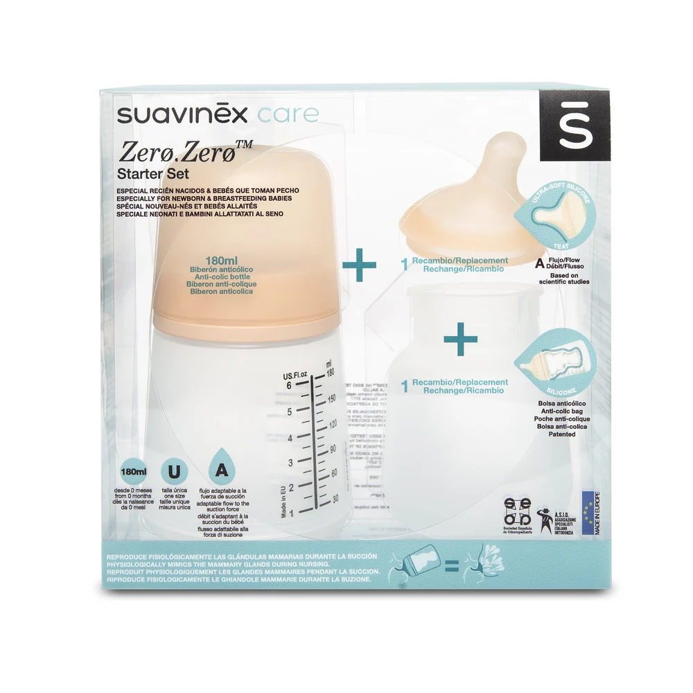 SUAVINEX Pack Biberon Starter ZERO.ZERO 180 ml box paradidoucha