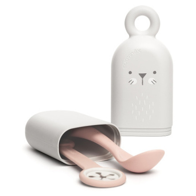 SUAVINEX Set Repas Nomade Porte-Cuillère + Cuillère + Attache Bavoir Ultra-Completg-paradidoucha