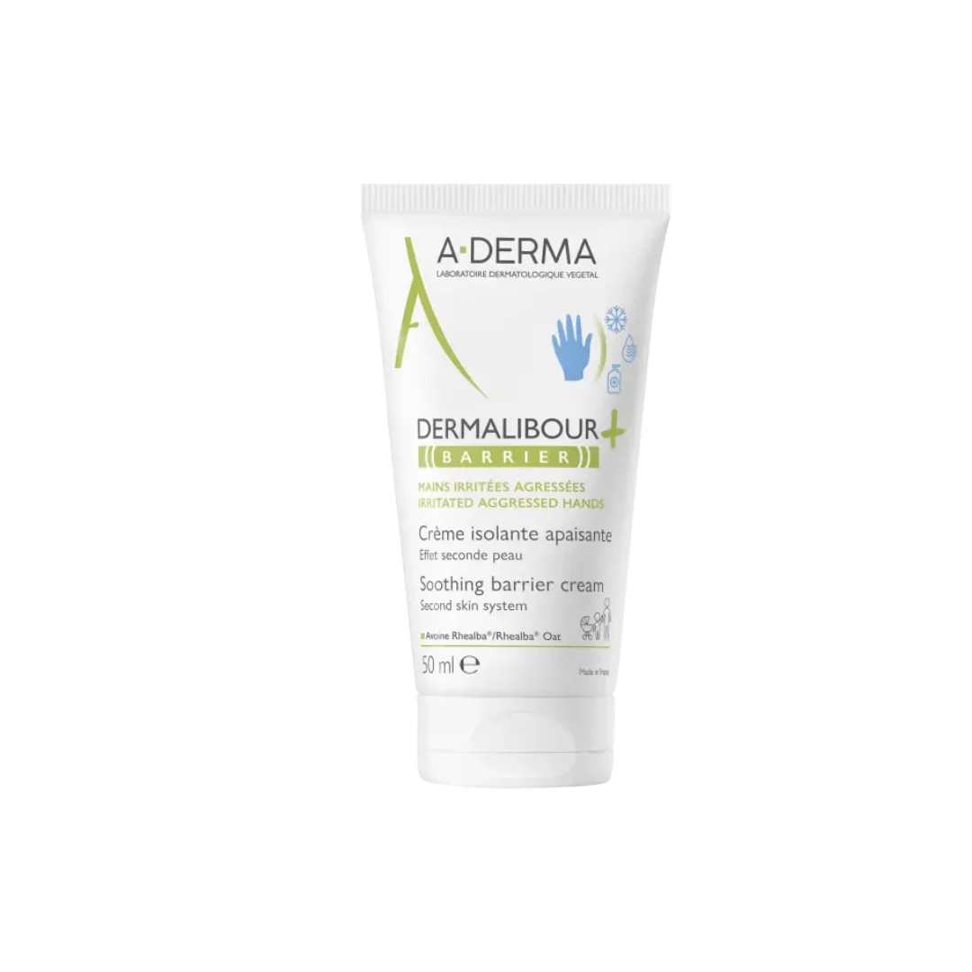 Crème Barrière Dermalibour Plus A-Derma 50ml - Protection isolante Waterproof Second Skin System pour mains et corps