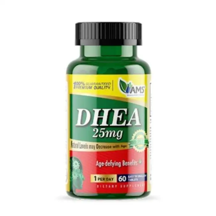 Supplément DHEA Équilibre Hormonal AMS 25mg 60 capsules - Soutien vitalité homme et femme
