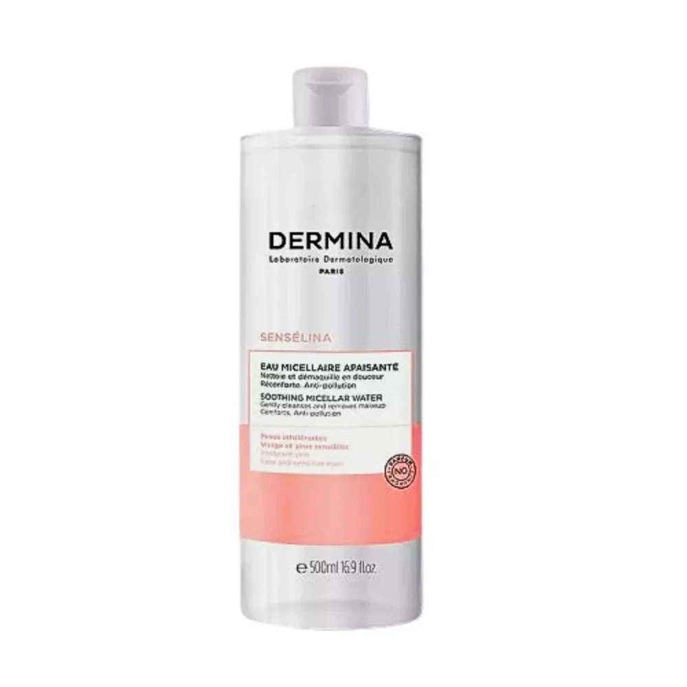 Eau Micellaire Dermina Apaisante SENSELINA 500 ml - Démaquillant ultra-doux pour peaux sensibles