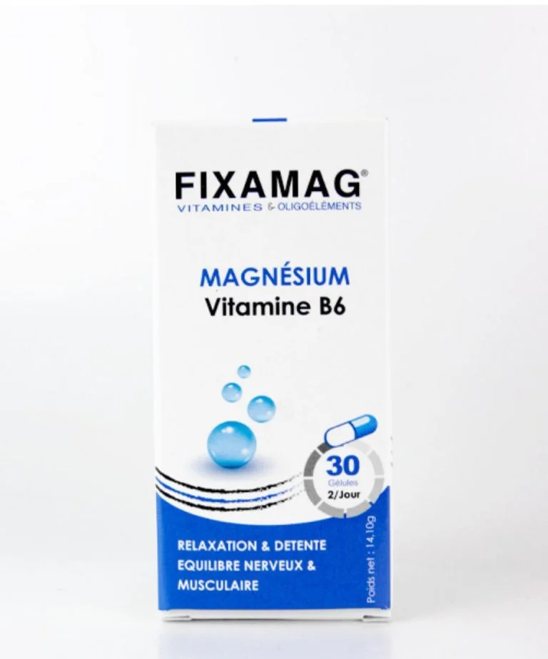 Magnésium B6 FIXAMAG 30 gélules - Complément alimentaire anti-fatigue et soutien du système nerveux