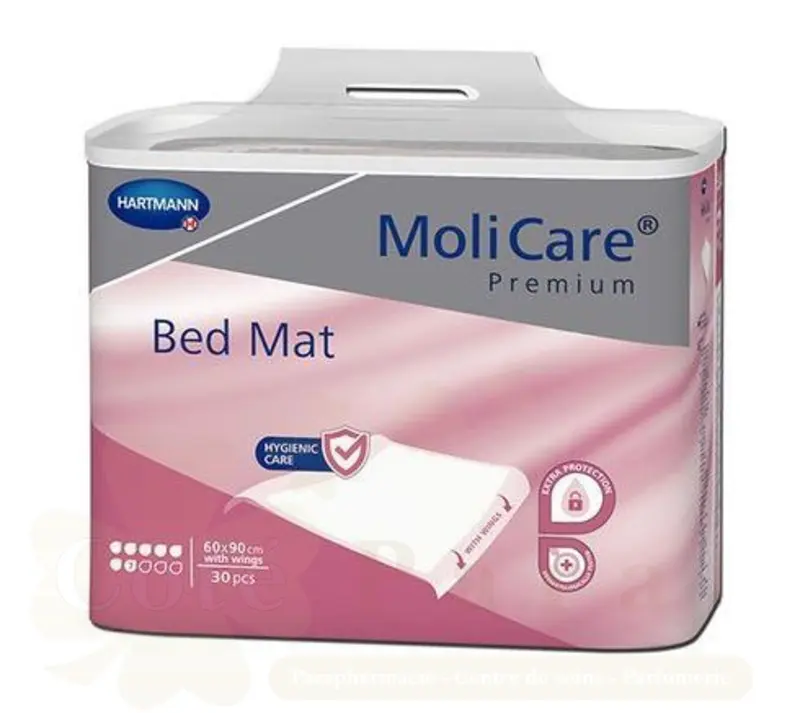 Alèse Absorbante MoliCare Premium Bed Mat 60x90 avec ailes - Protection jetable contre l'incontinence (30 pièces)