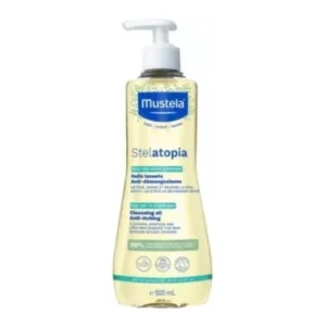 Huile Lavante Mustela Stelatopia 500 ml - Soin anti-démangeaison et anti-calcaire pour peaux atopiques bébé