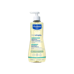Huile Lavante Mustela Stelatopia 500 ml - Soin anti-démangeaison et anti-calcaire pour peaux atopiques bébé