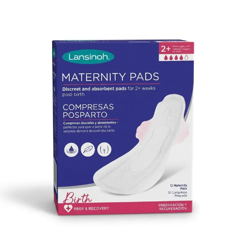Serviettes Hygiéniques Maternité Lansinoh 12 unités - Protection extra absorbante pour saignements post-accouchement