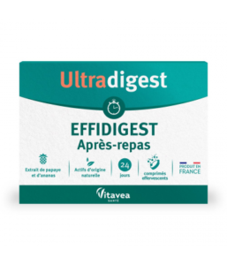 Digestion Après-Repas Vitavea Effidigest 24 comprimés effervescents aux enzymes et probiotiques