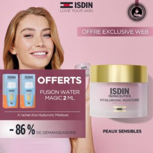 Crème Hydratante Peau Sensible ISDIN Isdinceutics Hyaluronic Moisture pour apaiser les rougeurs