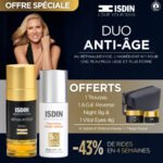 Routine Anti-Âge Rétinol ISDIN comprenant le sérum Retinal Intense et le solaire Age Repair avec vanity offerte