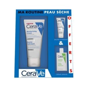 Crème Hydratante Visage et Corps CeraVe 177ml avec cadeaux crème lavante et baume de voyage