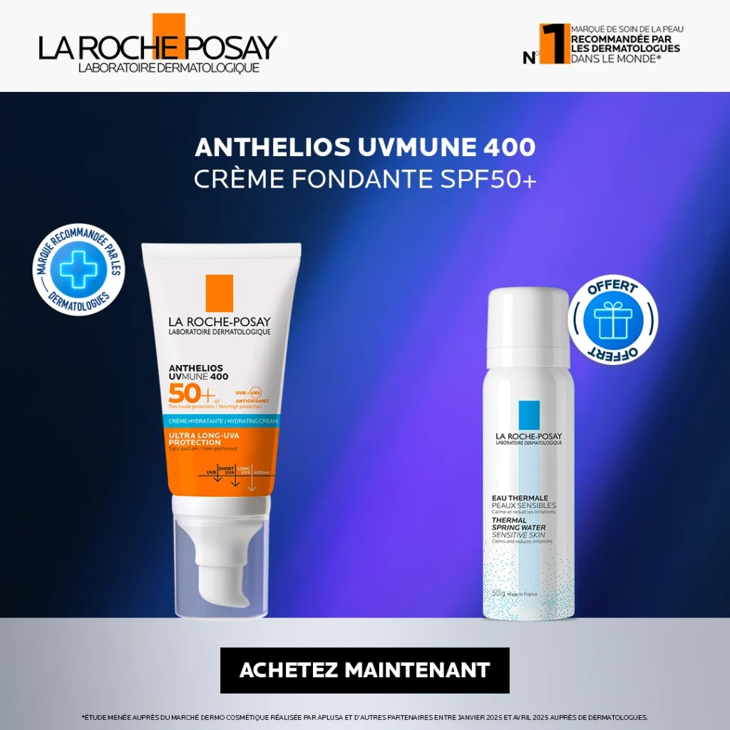 Crème Solaire Peau Sensible La Roche-Posay Anthelios UVmune 400 SPF50+ pour peaux sèches et réactives