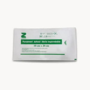 Pansement Adhésif Stérile Dermaplaie 10 cm x 20 cm imperméable et protecteur pour soins chirurgicaux.
