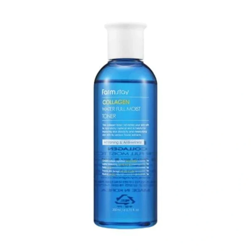farmstay-collagen-water-full-moist-tonique-au-collagene-marin-200ml Tonique au Collagène Marin Farmstay au collagène marin pour un teint repulpé et revitalisé.