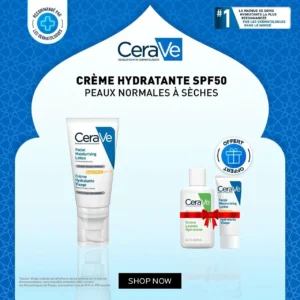 Pack Ramadan CeraVe avec la Crème Hydratante Visage 52ml et deux soins format voyage offerts.
