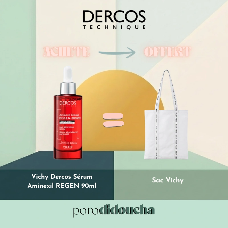 Sérum Anti-Chute Aminexil Vichy Dercos Regen Booster pour stimuler la croissance et l'ancrage