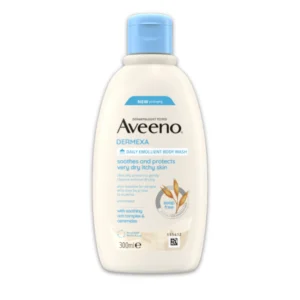 Gel Lavant Émollient Aveeno Dermexa pour peaux très sèches et sujettes à l'eczéma.