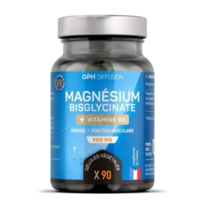 Pilulier de MAGNESIUM BISGLYCINATE et Vitamine B6 GPH Diffusion pour le stress et les muscles.