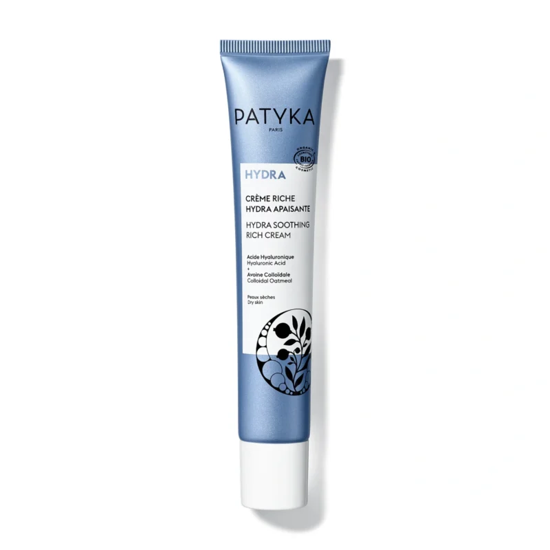 Crème Riche Hydra Apaisante PATYKA Bio au beurre de karité pour peaux sèches à très sèches.