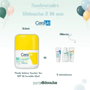 CERAVE Fluide Solaire Toucher Sec SPF 50 Invisible 50ml