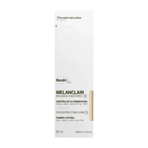 Flacon pompe Melanclair Emulsion Concentrée A 30ml, soin intensif contre les taches brunes et l'hyperpigmentation.