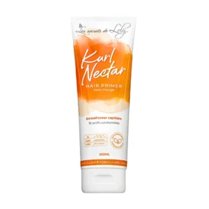 Tube de crème sans rinçage Kurl Nectar Les Secrets de Loly 250ml pour hydrater et définir les boucles.