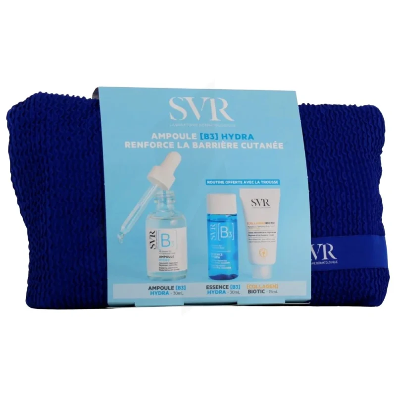 SVR Trousse Ampoule B 30ml avec Collagen 15ml et Essence B 30ml offerts, routine hydratante et anti-âge.