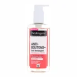 Flacon pompe de Neutrogena Anti-Boutons+ Gel Nettoyant PHA 2% 200ml pour peaux à tendance acnéique.