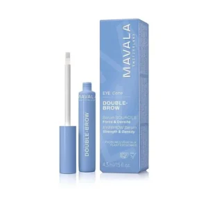 Flacon de Mavala Eye Care Double-Brow Sérum 4,5 ml pour stimuler la croissance, l'épaisseur et la pigmentation des sourcils.