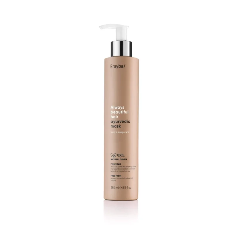 Pot de Erayba Always Beautiful Hair Ayurvedic Masque 250 ml pour le soin naturel et vegan des cheveux