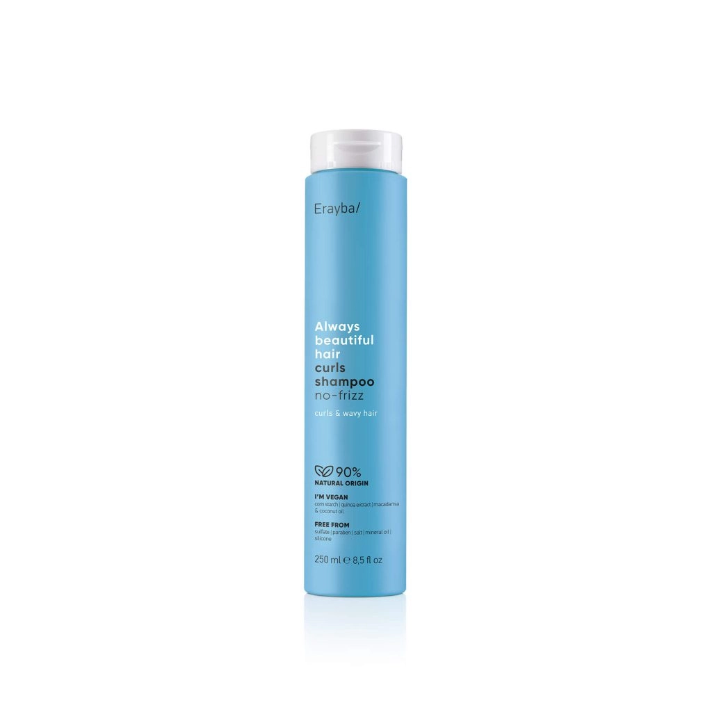Flacon de shampooing Erayba Always Beautiful Hair Curls Shampooing 250 ml pour nettoyer, hydrater et définir les boucles