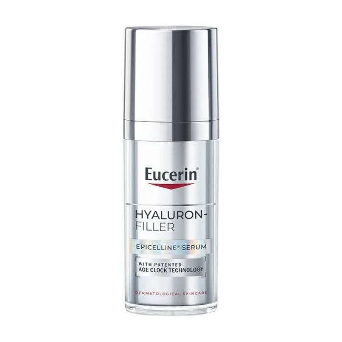 Flacon pompe haute précision Eucerin Hyaluron-Filler Epicelline, sérum anti-rides épigénétique de 30 ml.