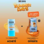 Stick solaire haute protection ISDIN Pediatrics Stick SPF 50 de 20g pour zones sensibles de la peau des bébés et des enfants.