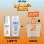 Pack exclusif ISDIN Fusion Water Magic et Magic Repair Color 50ml avec un Tote bag en toile offert.