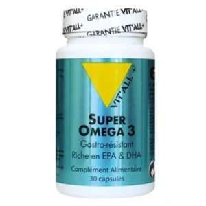 Vitall+ Super Omega 3 1000mg Riche en EPA et DHA 30 Capsules