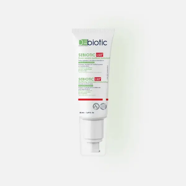 D-Biotic Sebiotic Écran Solaire Matifiant SPF50+ pour peaux mixtes à grasses