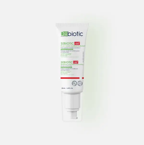 D-Biotic Sebiotic Écran Solaire Matifiant SPF50+ pour peaux mixtes à grasses