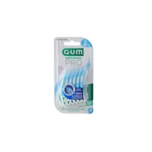 Boîte de 30 bâtonnets interdentaires GUM Soft-Picks Pro Small référence 689 avec étui de transport.