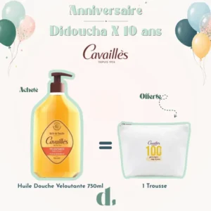 Roge Cavailles Huile Douche Veloutante 750ml + 1 Trousse Offerte – Image 1