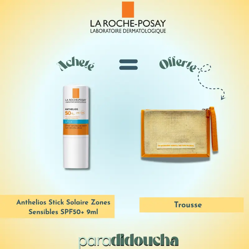 La Roche-Posay Anthelios Stick Solaire Zones Sensibles SPF50+ 9ml + Trousse Offerte