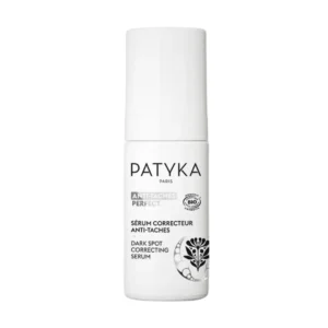 Flacon pompe de PATYKA Anti-Taches Perfect Sérum Correcteur Anti-Taches 30ml à texture gel-crème.